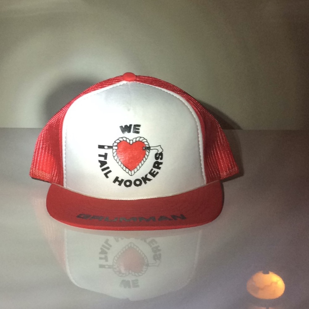 Rare Vintage 80s Grumman Trucker Cap Mesh Hat